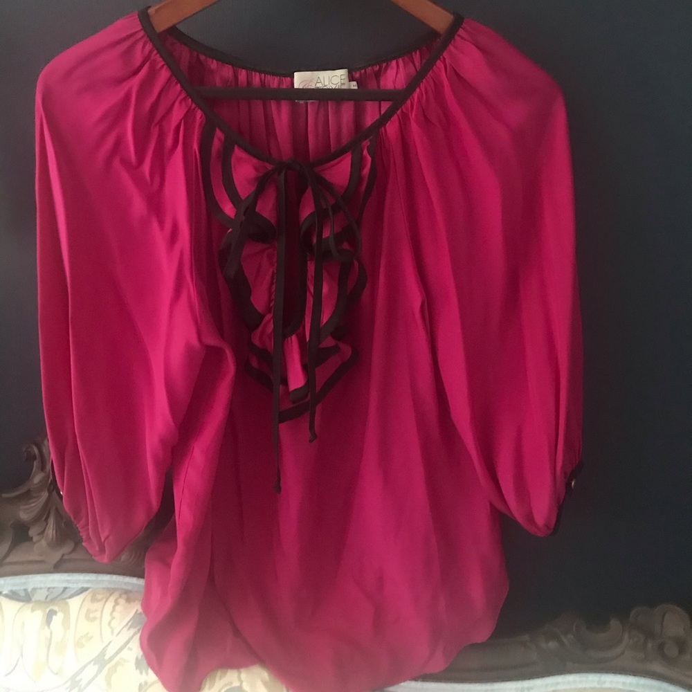 Alice and Trixie 100% silk blouse made in the USA